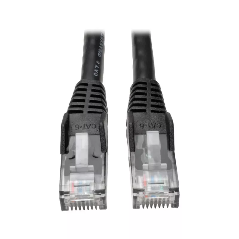 Eaton Tripp Lite Series Cat6 Gigabit nesuvaromas liejinis (UTP) eterneto kabelis (RJ45 M/M), PoE, juodas, 5 pėdos (1,52 m) - Laidas - RJ-45 (M) į RJ-45 (M) - 1,52 m - UTP - CAT 6 - Liejinis
