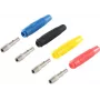 Bananų kištukų rinkinys ShiverPeaks BS56215-SET – spalvoti 4 mm lizdai (mėlyna, geltona, juoda, raudona)