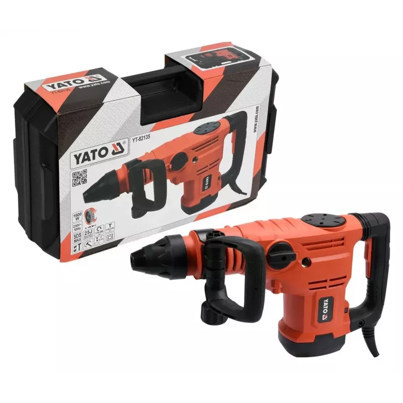 Perforatorius YATO YT-82135 1600 W SDS Max, 25 J smūgio energija, gręžimas iki 52 mm betone
