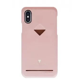 VixFox nugarinė panelė iPhone XSMAX su kortelių kišene, rožinė
