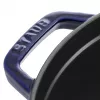 Staub 24 cm apvali ketaus kokotė tamsiai mėlyna