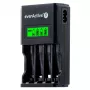 Baterijų kroviklis everActive NC450B – 4 celių AAA kroviklis, 110/230V AC, juodas