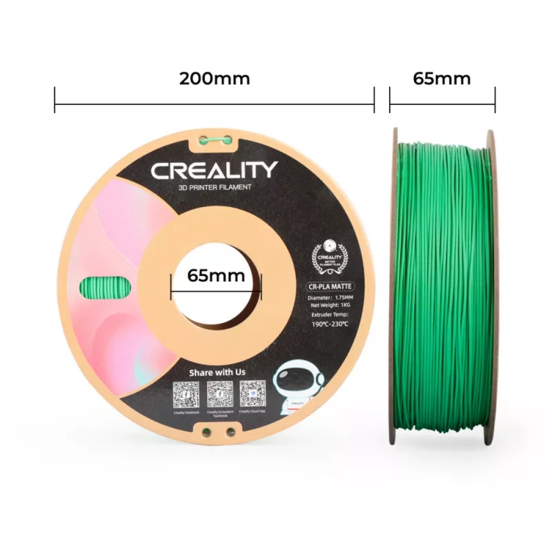 3D spausdinimo medžiaga Creality 3301010301 PLA žalia 1 kg 1,75 mm