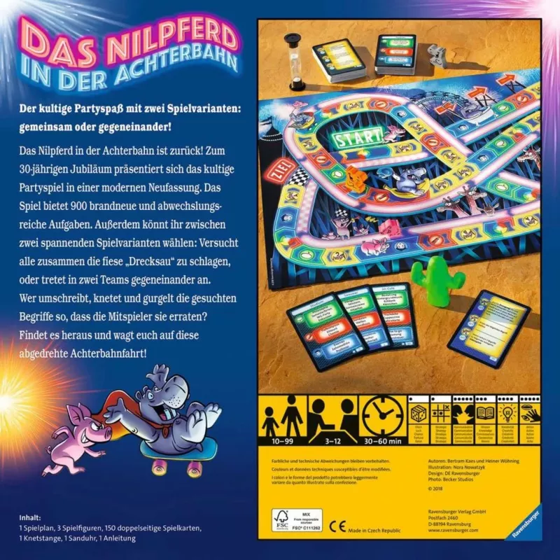 Das Nilpferd in der Achterbahn, žaidimas vakarėliams