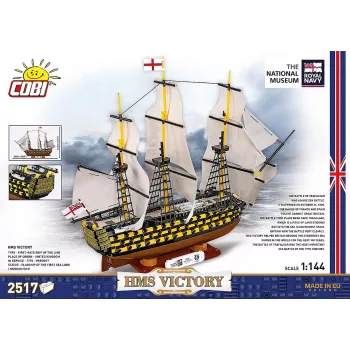 Konstruktorius Cobi HMS Victory — 2517 detalių, detalus istorinis burlaivio modelis
