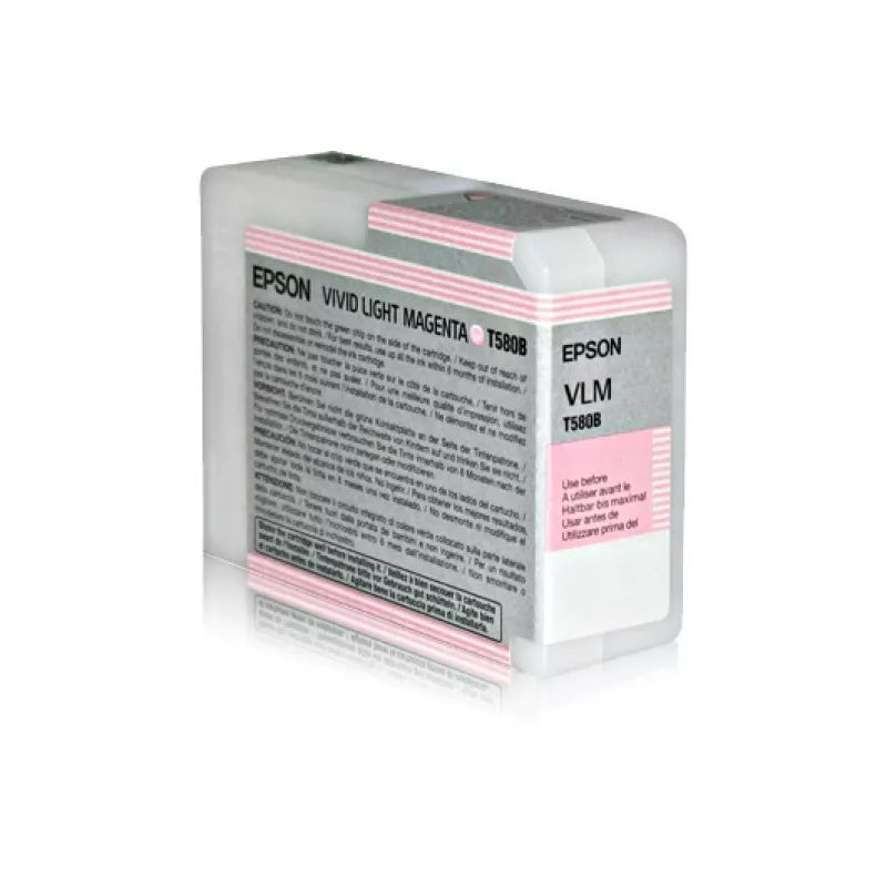 Epson Singlepack Vivid Light Magenta T580B00, ryškiai šviesiai purpurinis, pigmentinis rašalas, 80 ml, 1 vnt.