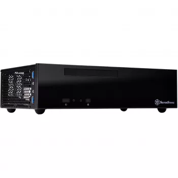 SilverStone MILO ML09 - Stacionarus kompiuterio korpusas - Mini-ITX - be maitinimo šaltinio (SFX12V) - Juodas - USB/Garsas (SST-ML09B)