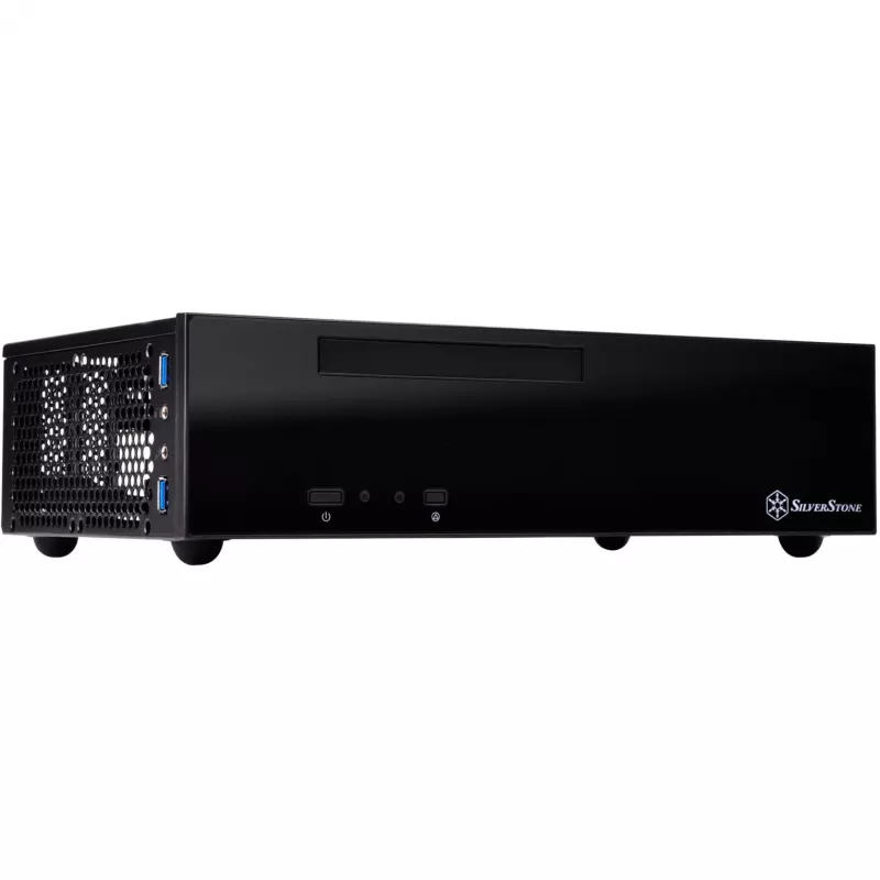 SilverStone MILO ML09 - Stacionarus kompiuterio korpusas - Mini-ITX - be maitinimo šaltinio (SFX12V) - Juodas - USB/Garsas (SST-ML09B)