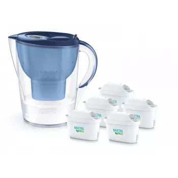 Vandens filtro ąsotis BRITA Marella XL su 5 MAXTRA PRO kasetėmis, mėlynas