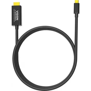 Laidas mobiliesiems telefonams Vision TC 2MUSBCHDMI8K/BL juodas 2 m USB C