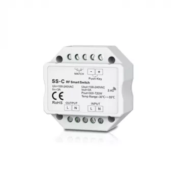 SS-C Vieno kanalo 230V valdiklis be reguliavimo funkcijos su Push Key
