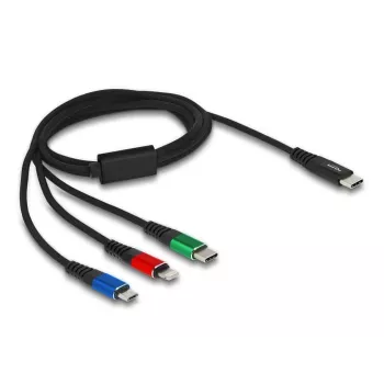 DeLOCK USB įkrovimo laidas 3 viename USB Type-C į Lightning / Micro USB 1 m