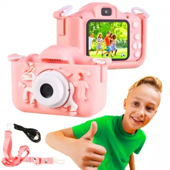 Vaikų fotoaparatas Extralink KIDS CAMERA H29 Vienvietis, rožinis
