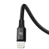Baseus Rapid 3-in-1 USB laidas 1,5 m USB A / USB-C, Micro USB, Lightning juodas