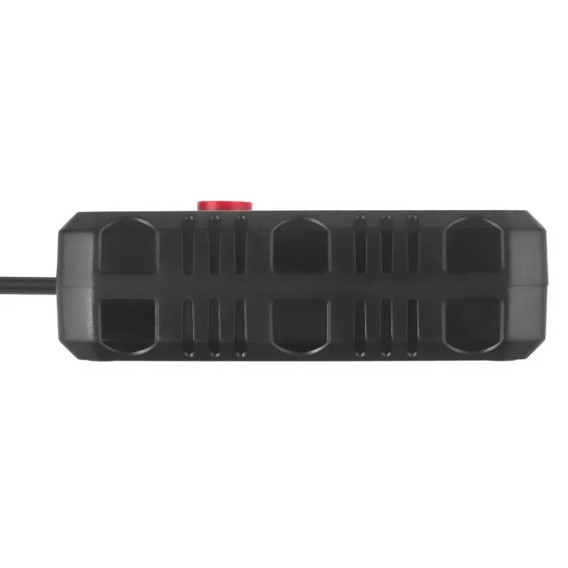 Maitinimo blokas MACLEAN MCE388 B – 2 AC lizdai, 3×USB A, 110–120V 50/60Hz, 2500W, 3 m laidas, juodas