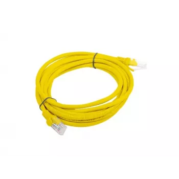 Tinklo jungiamasis kabelis LANBERG PCU5-20CC-0300-Y Cat5e U/UTP RJ-45 3 m Geltonas
