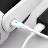 Akyga AK-USB-59 USB kabelis USB-A (m) / USB-C (m), USB 2.0, 12W, 1 m, baltas, silikoninis