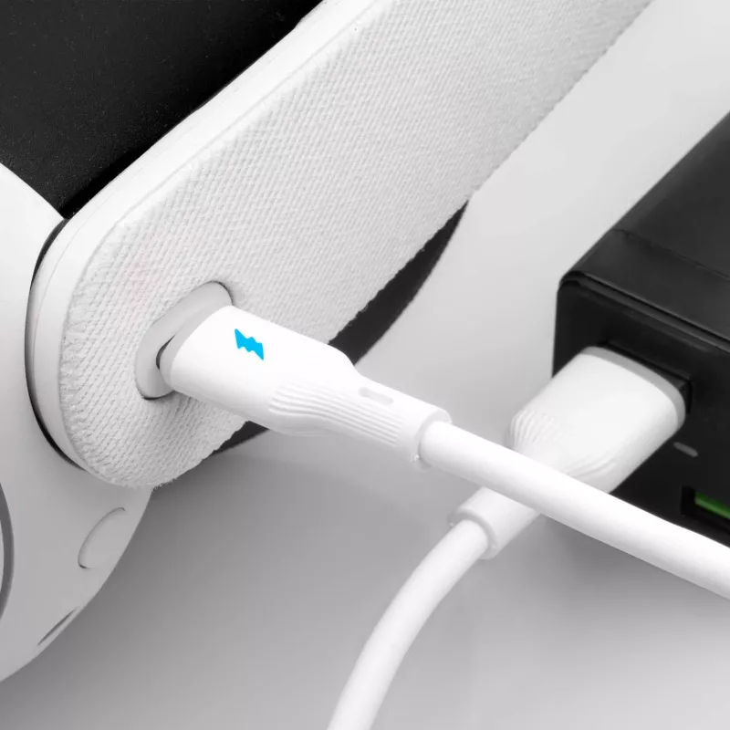 Akyga AK-USB-59 USB kabelis USB-A (m) / USB-C (m), USB 2.0, 12W, 1 m, baltas, silikoninis
