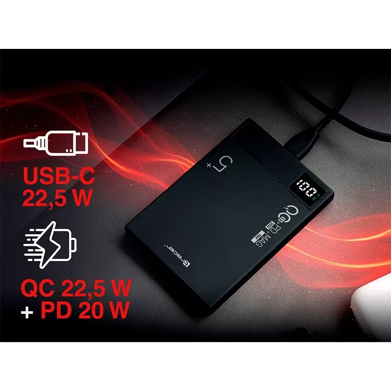 Tracer AirMag1 LiPo 5000 mAh belaidis įkroviklis Juodas