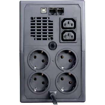 Nepertraukiamo maitinimo šaltinis ORVALDI ID2K0CH linijinis-interaktyvus 2 kVA / 1200 W, 24 V, 9 Ah baterijos, LCD, USB, kompaktiškas juodas
