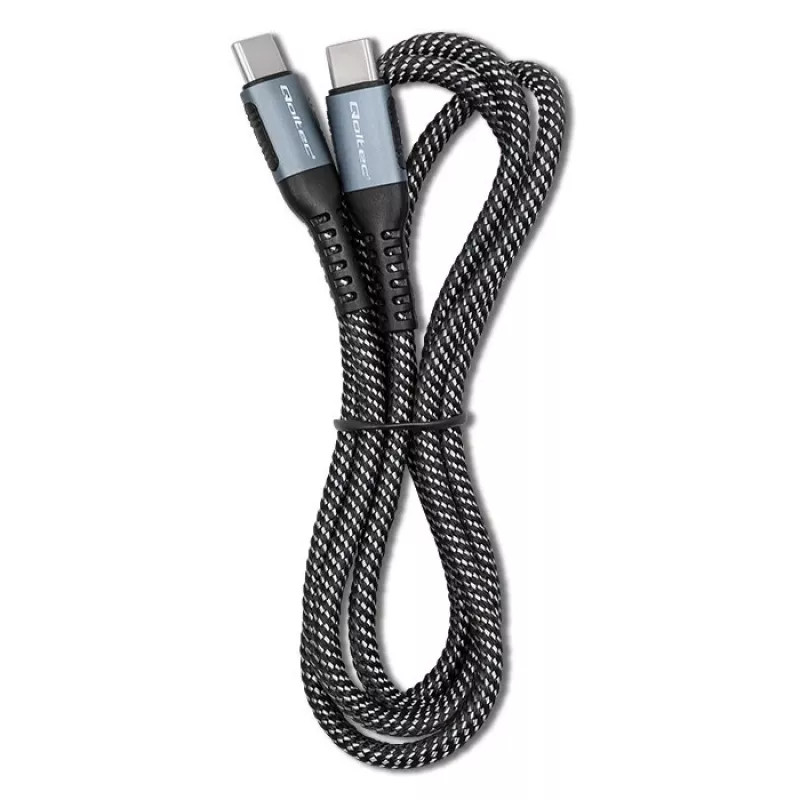 USB C laidas Qoltec 52358 1,5 m juodas USB 2.0 0,48 Gbit/s