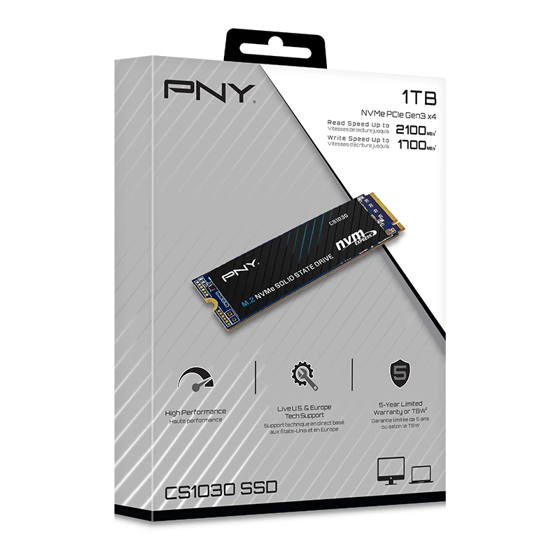 PNY CS1030 1 TB M.2 PCI Express 3.0 NVMe 3D NAND vidinis SSD diskas