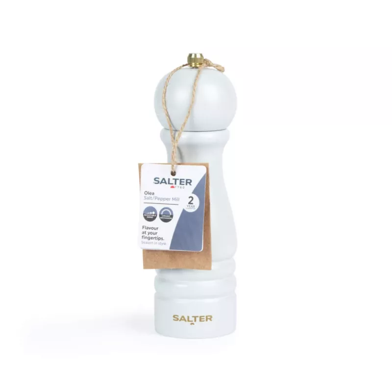 Druskinė-pipirinė Salter BW120291EU7, šviesiai pilka, rankinė su keraminiu malūnėliu