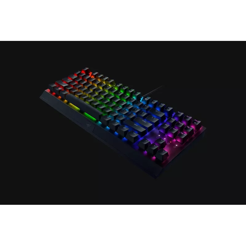 Mechaninė žaidimų klaviatūra Razer BlackWidow V3 Tenkeyless — USB, QWERTY JAV, Razer Yellow jungikliai, RGB apšvietimas, juoda