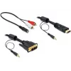 DeLOCK 84455 – DVI-D / HDMI adapterio kabelis 2 m su garso laidu