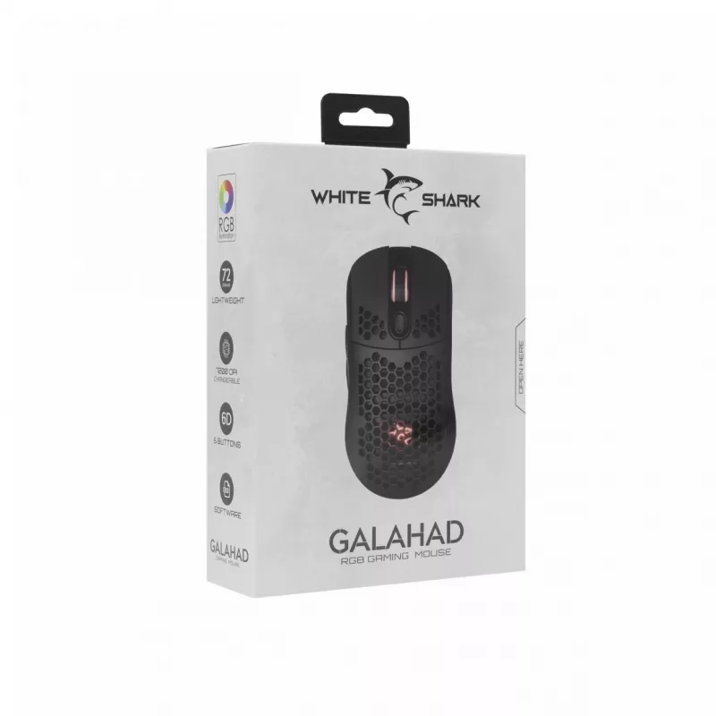 White Shark GM-5007 GALAHAD-B žaidimų pelė juoda