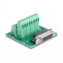 DeLOCK D-Sub 15 pin moteriškas į gnybtų bloką DIN bėgiui 58mm x 61mm x 30mm