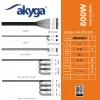 Akyga AK-C2-600 Classic 600 W ATX maitinimo blokas, pusiau modulinis, aktyvusis PFC, 120 mm ventiliatorius