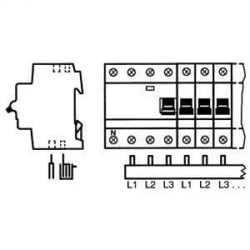 ABB 3 fazių šyninis strypas PS3/60 pro M kompaktiškas 60 modulių, pjaustomas pagal ilgį PS3/60 (2CDL230001R1060)