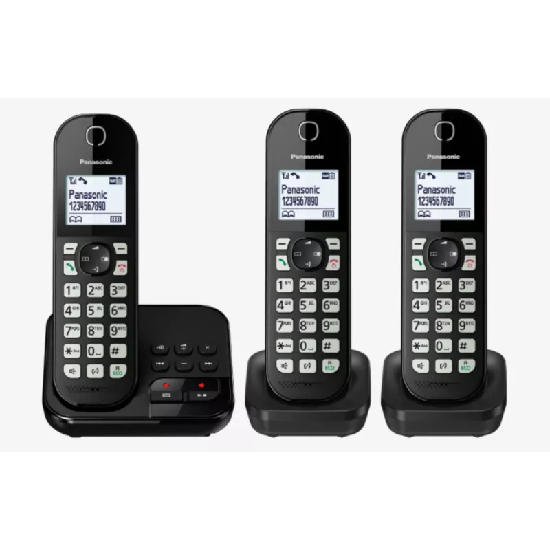 DECT belaidis telefonas Panasonic KX-TGC 463GB su 3 rageliais ir laidiniu pagrindu