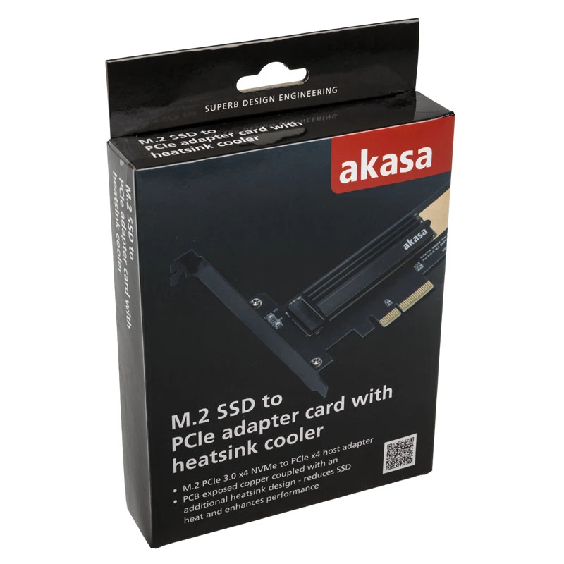Vidinė M.2 PCIe adapterio kortelė Akasa AK-PCCM2P-02 su aušintuvu