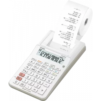 CASIO stalinis skaičiuotuvas su spausdinimu HR-8RCE-WE baltas