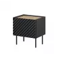 Nakties staliukas Cama ONDA 50x40x54 cm juodas MDF/medžio drožlių plokštė 2 vnt. rinkinys