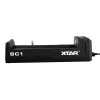 XTAR SC1 vieno lizdo USB-C įkroviklis Li-ion 18650 baterijoms, juodas