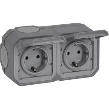 Legrand Plexo NEW APWG Schuko 069742L Kištukinis lizdas 2-jų vietų Pilka IP 44 5 (069742L)