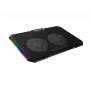 FURY GUNBAI G3 aušinimo padėklas nešiojamam kompiuteriui 14.1–17.3 col., 2 ventiliatoriai, RGB apšvietimas, 2× USB