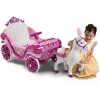 Huffy Electric Disney Princess vežimas su arkliuku 6 V rožinis