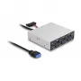 DeLOCK 64207 USB 3.2 Gen 1 šakotuvas 5000 Mbit/s juodai pilkas