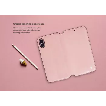 Folio dėklas VixFox iPhone 7/8 – rožinis, apsauginis dėklas su atvartu