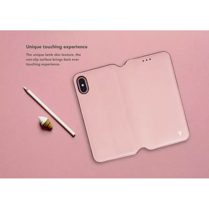 Folio dėklas VixFox iPhone 7/8 – rožinis, apsauginis dėklas su atvartu