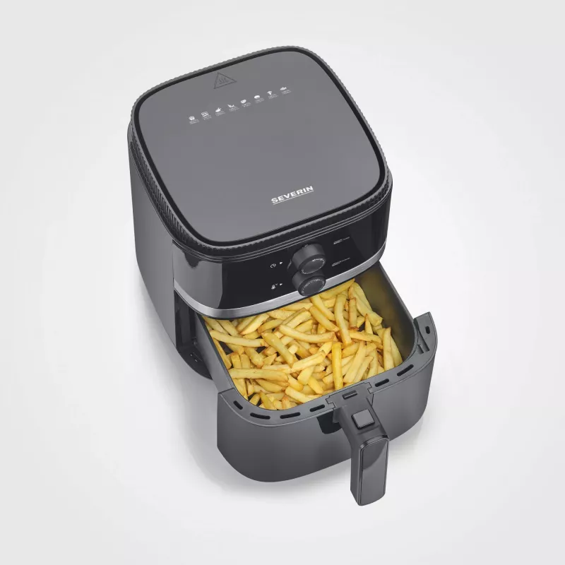 Kaitinamo oro gruzdintuvė Severin FR 2452 4,3 L 1500 W Juoda Sidabrinė