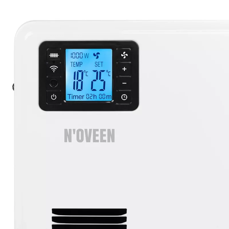 Elektrinis konvektorinis šildytuvas NOVEEN NOVEENCH9099, 2300 W, 3 galios lygiai, Tuya WiFi išmanus, LCD, laikmatis, pastatymas ant grindų