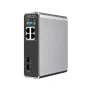 Valdomas L2 tinklo jungiklis RUIJIE RG-NIS2100-4GT2SFP-HP — 4× Gigabit RJ45, 2× SFP, PoE++ (180 W), montuojamas ant stovo, sienos ar DIN bėgio