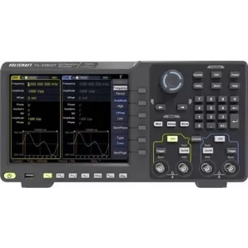 VOLTCRAFT FG-30802T Funkcijų generatorius, maitinamas iš tinklo, 1 µHz - 80 MHz, 2 kanalai, savavališka forma, triukšmas, impulsas, stačiakampis, sinusas, trikampis
