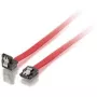 Equip SATA II kabelis, kampuotas, 0,5 m, raudonas