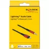 Audio kabelis DeLOCK 86587 1,5 m 3,5 mm Lightning juodas